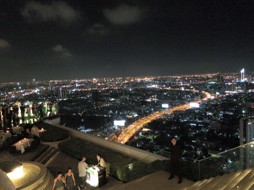 Como planificar un viaje a Tailandia, primera parada es Bangkok que aquí se ve a vista de pájaro en el Skybar