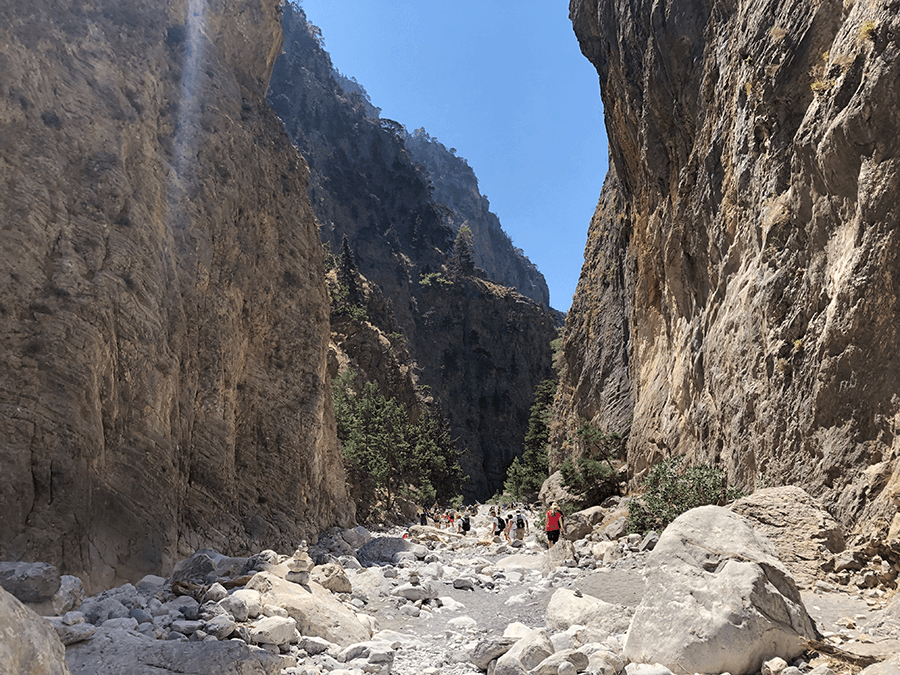 garganta de samaria en isla de creta